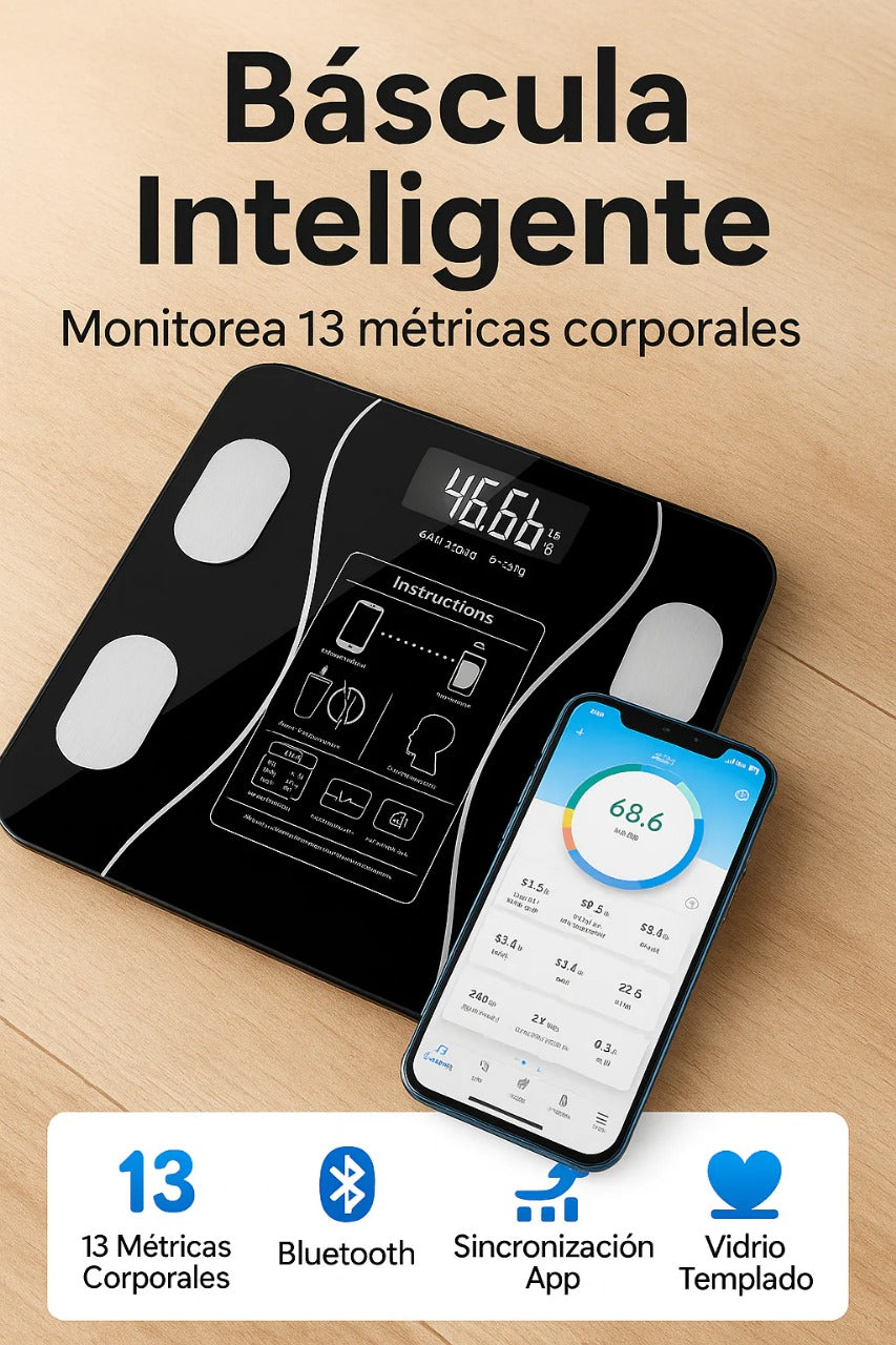 Báscula Inteligente Bluetooth BioFit Max® + ENVÍO GRATIS