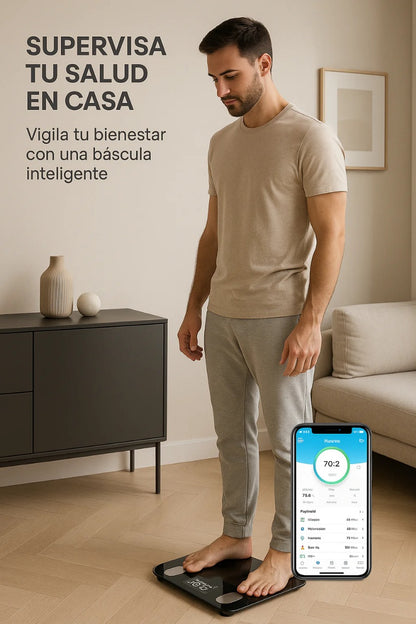 Báscula Inteligente Bluetooth BioFit Max® + ENVÍO GRATIS